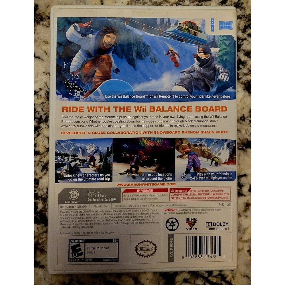 Nintendo Wii: Shaun White Snowboarding: Road Trip,CIB, MANUAL, Tested,FAST SHIPP